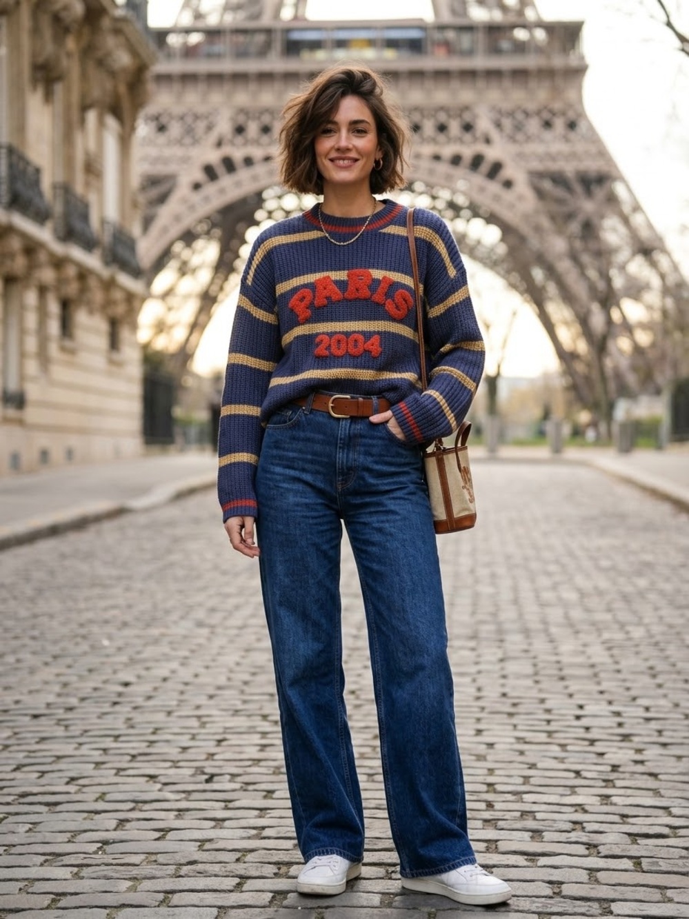 Altar’d State Paris 2004 Striped Sweater